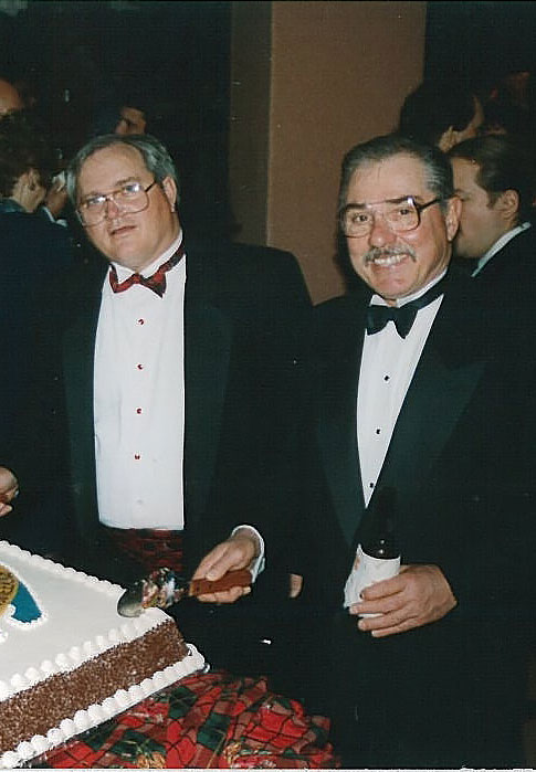 Jimmy Slaughter and Dr. Brookshire in tuxedos