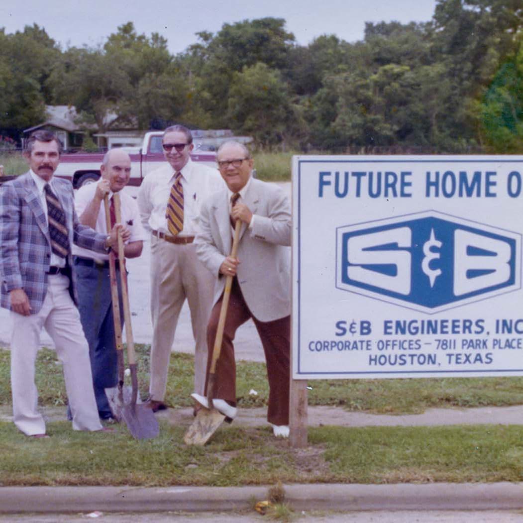 The founders of S&B breaking ground on their new headquarters