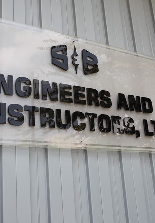 The original S&B Engineers and Constructors sign