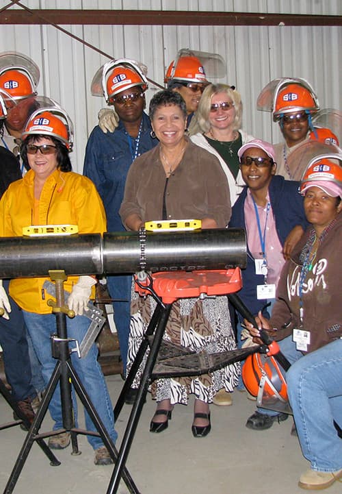 The first group of women in the Women in Construction Apprenticeship Program