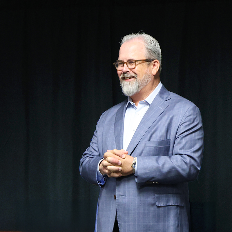 Jeff Sipes speaking at a Town-Hall event
