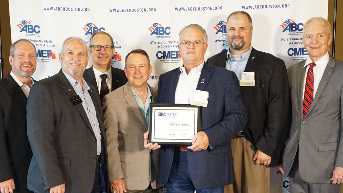 The Associated Builders and Contractors of Greater Houston, handing S&B the STEP Diamond award