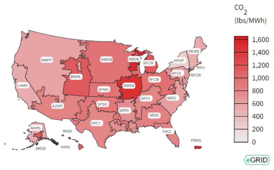 Grid Power Intensity by Region