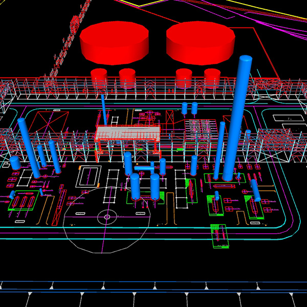 3D schematics for a confidential greenfield blue methanol project using FEL-3 services