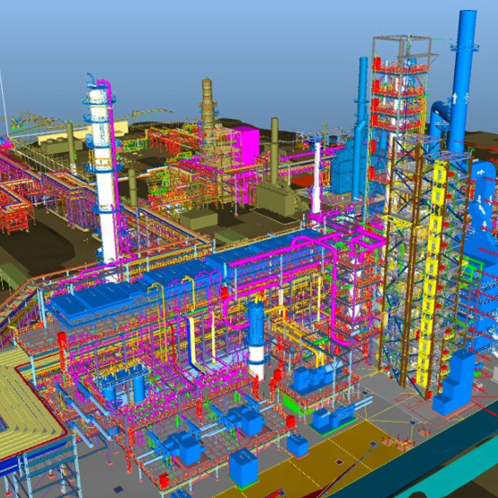 A 3D model for constructing a facility using FEL-2 and FEL-3 services