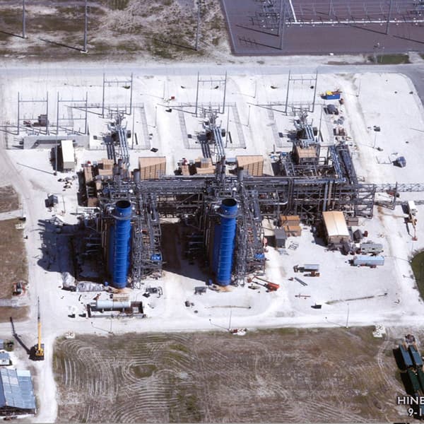 The Hines Energy Center's third power block under construction