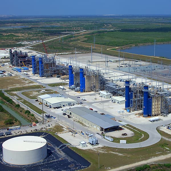 The Hines Energy Center's fourth power block under construction