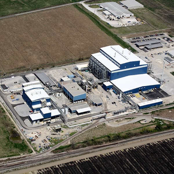 An aerial view of precipitated an alumina catalyst manufacturing plant