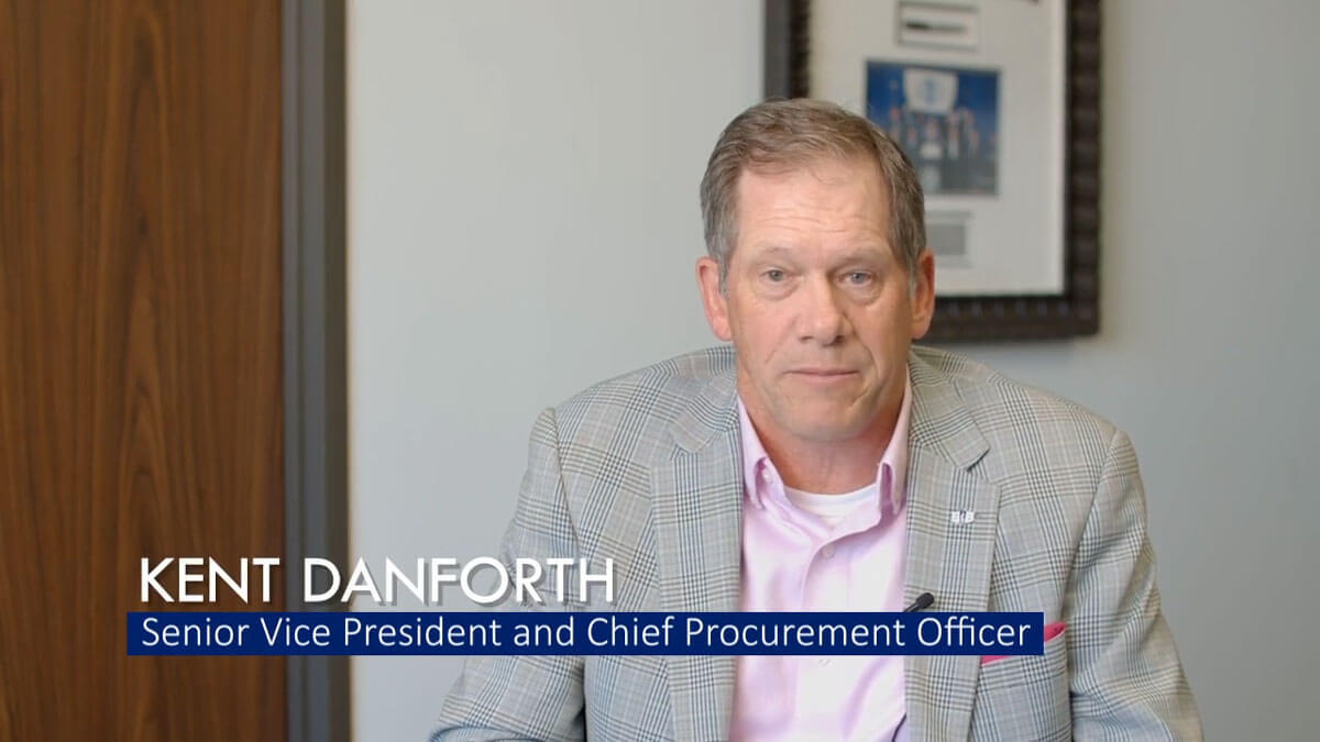 A video interview about supply chain logistics from Sr. VP and Chief Procurement Officer Kent Danforthr